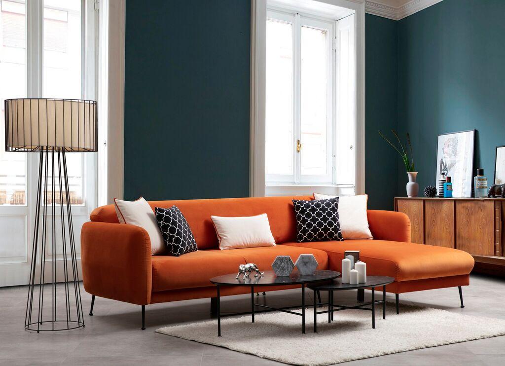 Atelier del Sofa Ugaona garnitura Sevilla 98x85x270cm Narandžasta