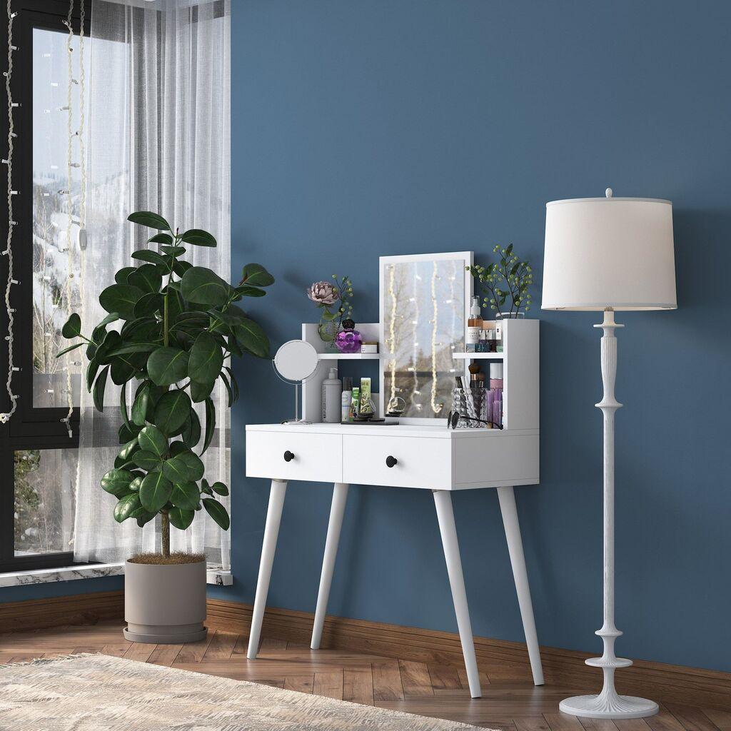 Hanah Home Sto za šminkanje 97,8x111,8x40cm Beli