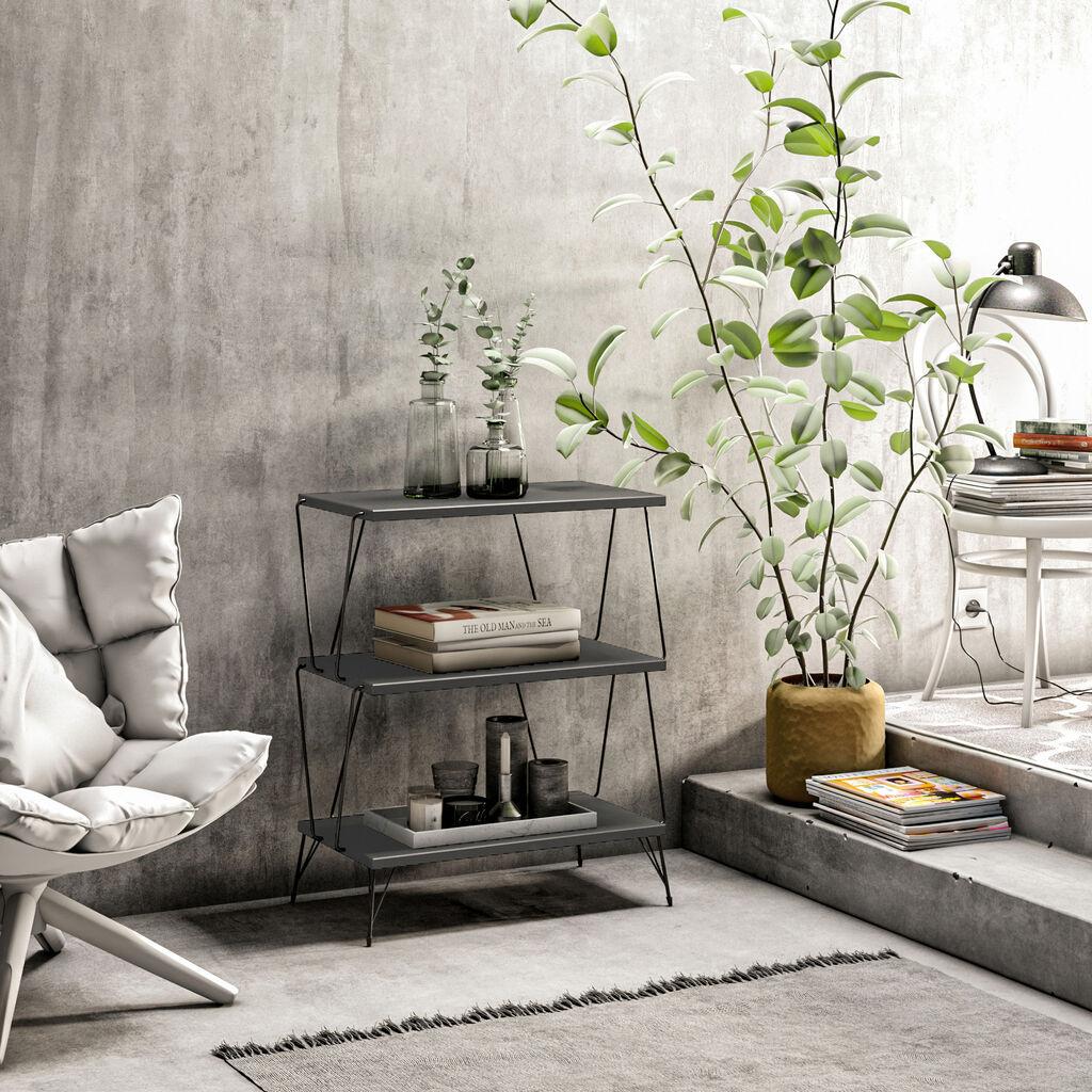 Hanah home Klub sto Lazandos 48x75x31cm Antracit