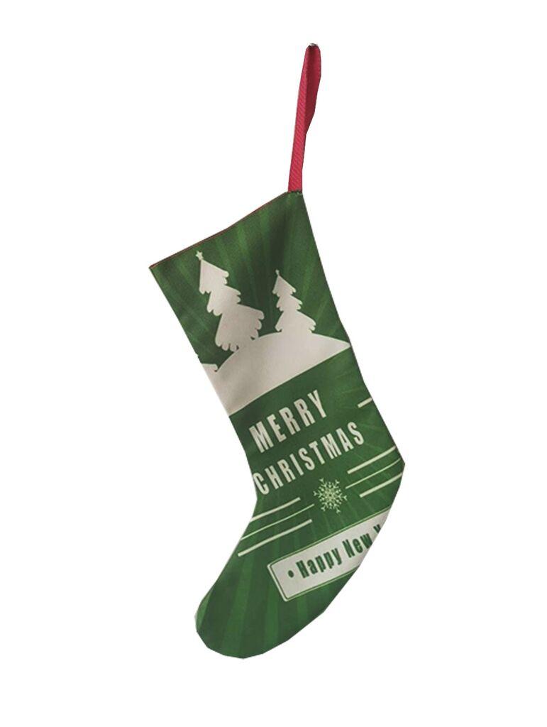 Aberto Design Novogodišnja ukrasna čarapa Crp008, 35x18 cm, Šarena