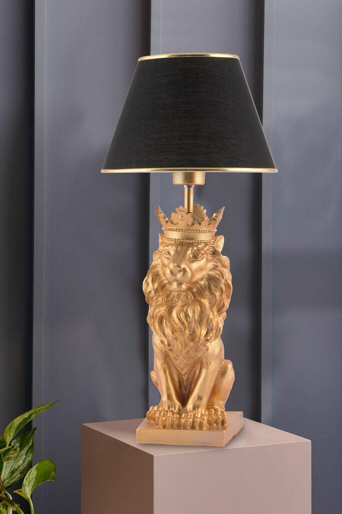 Opviq Lion King Stona lampa, Crna