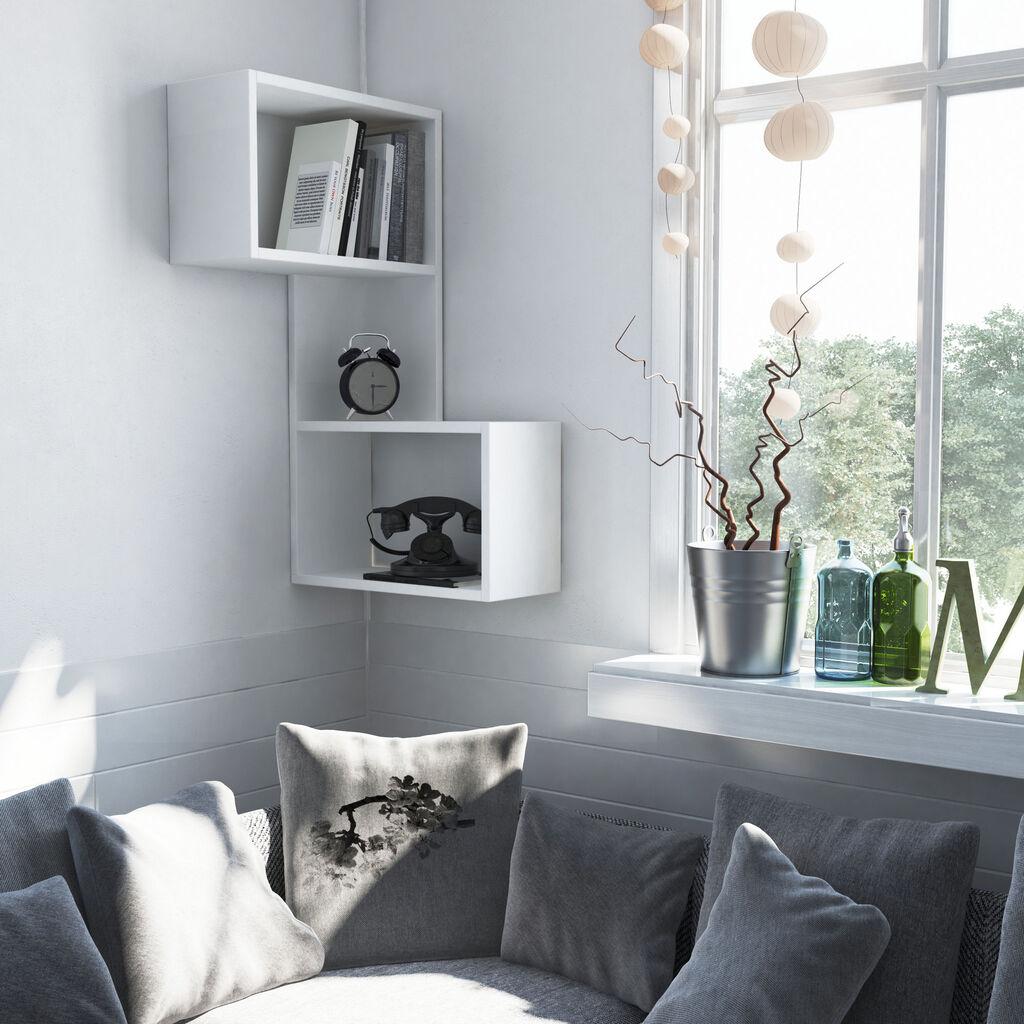 Hanah home Zidna polica Bela