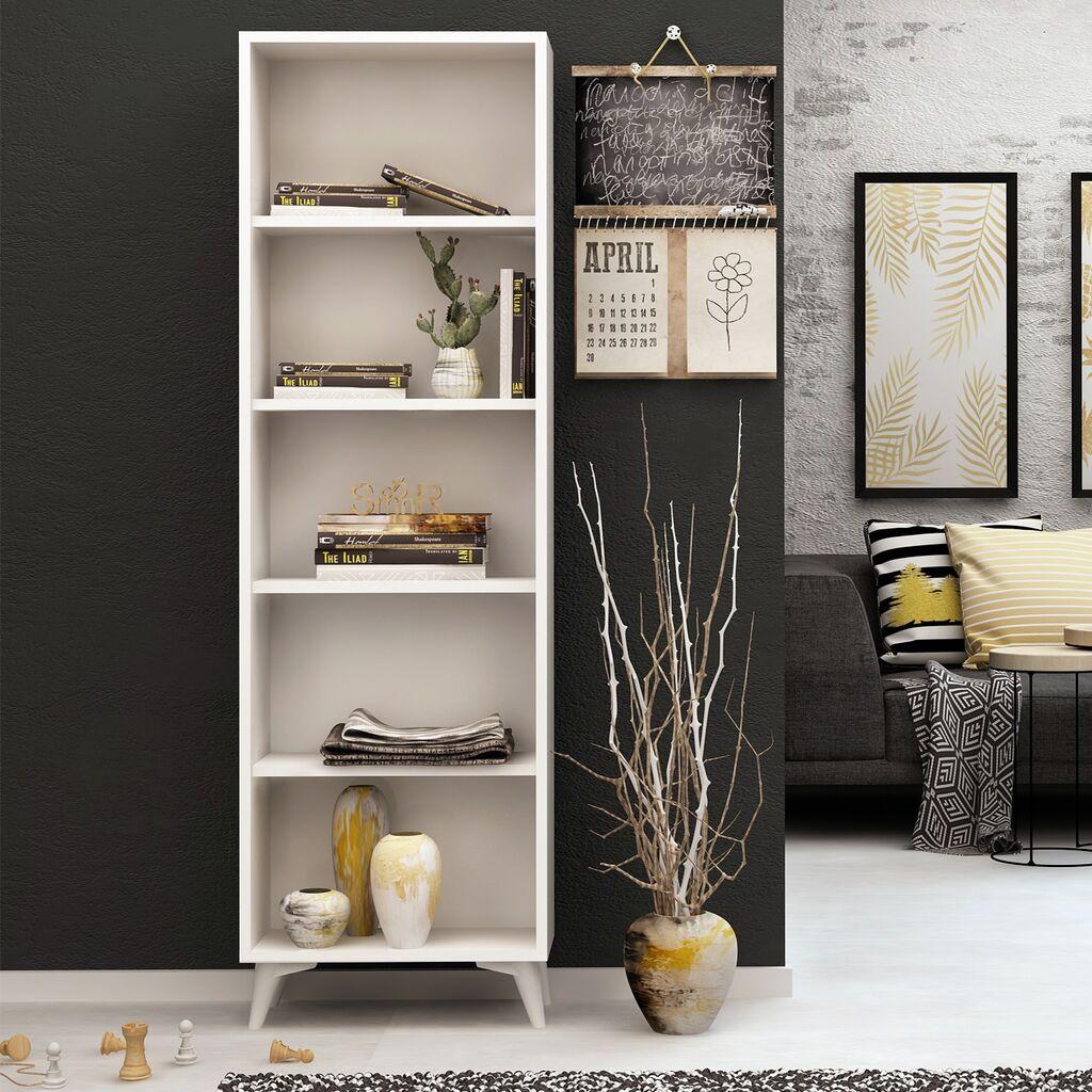 Hanah Home Polica 50x162x25cm Bela