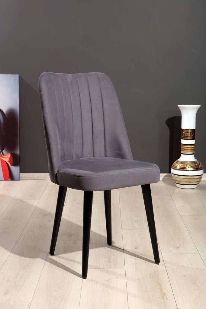 Hanah Home Set 4 trpezarijske stolice Polo Sivo-Crni