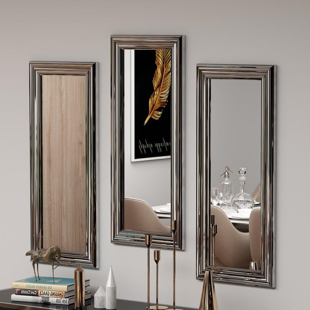Hanah Home Set 3 ogledala Srebrna