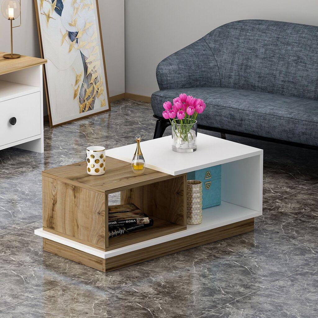 Hanah Home Klub sto Viyana 90x36x45cm Belo-Hrast