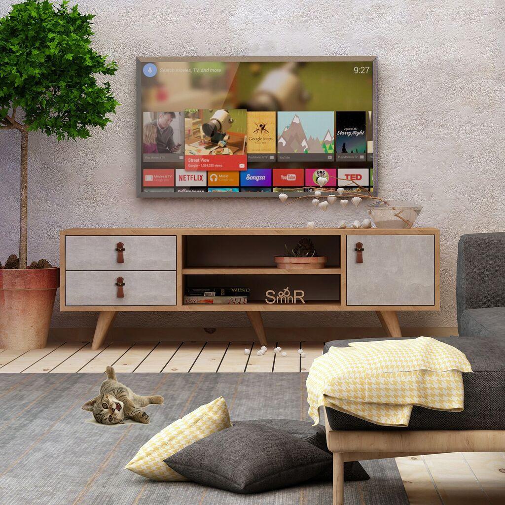 Hanah home TV Komoda Seva Hrast-Bela