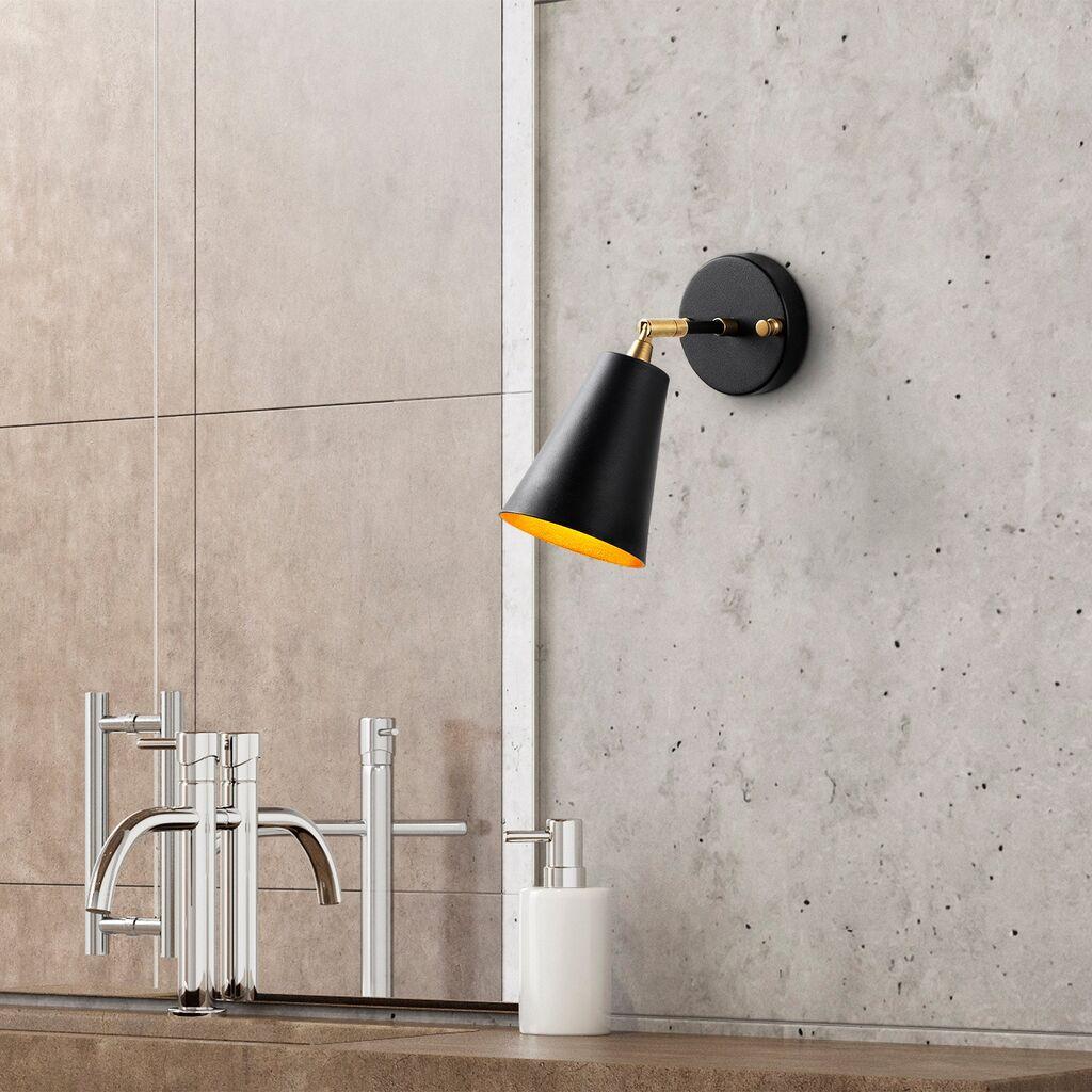 Opviq Evander 13191 Zidna lampa, Crna