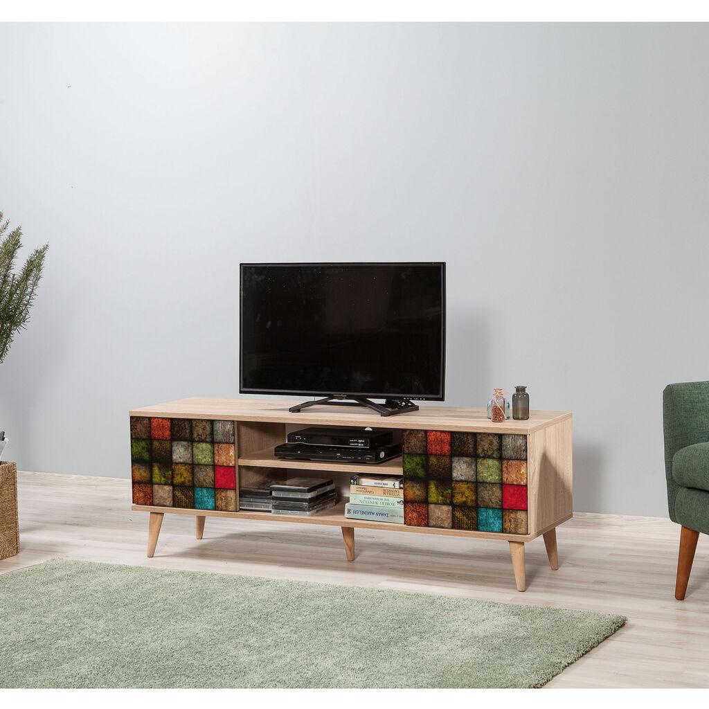Hanah Home TRUVA 723 TV polica, Braon-Šarena