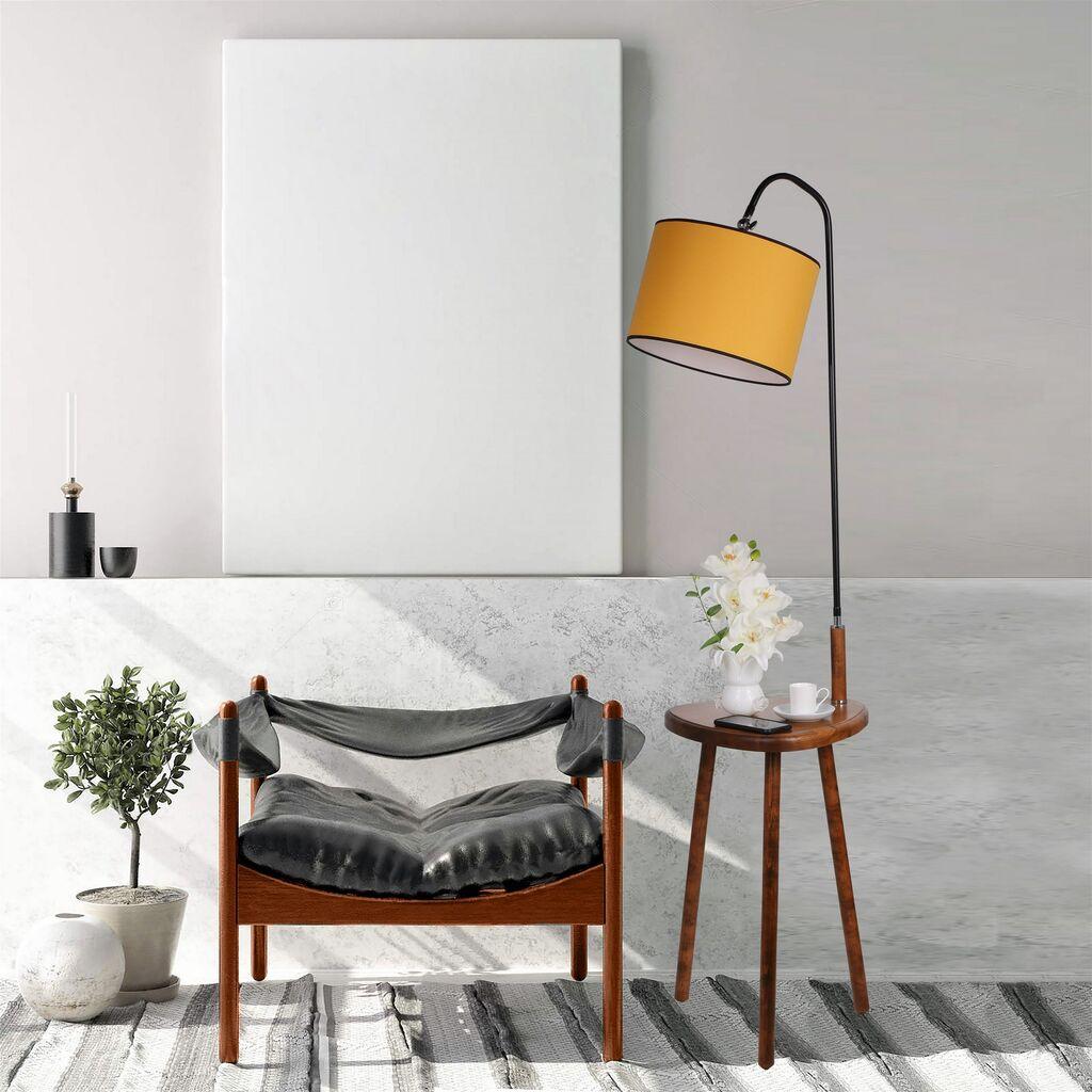Opviq Podna lampa Demet, 160 cm, E27, Lešnik