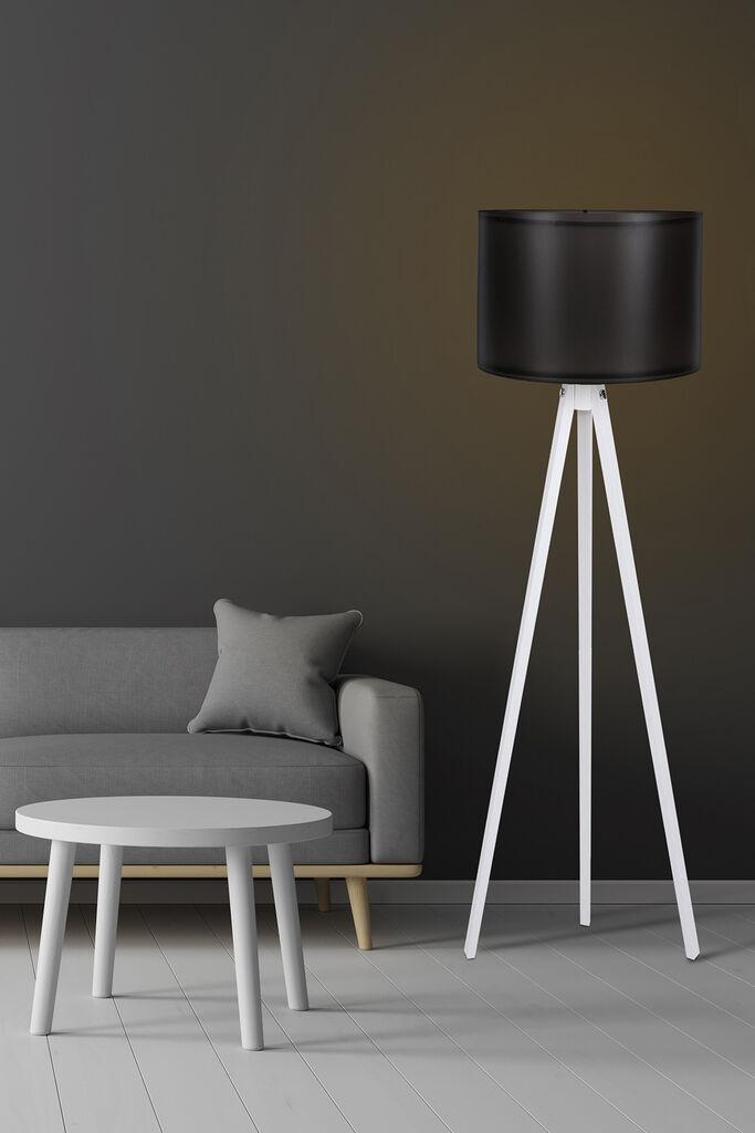 Opviq Podna lampa 105, Belo-crna