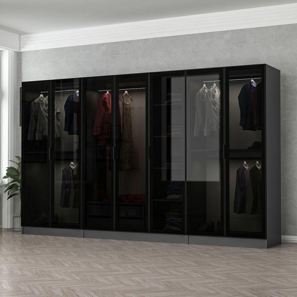 Hanah Home Kale 6655 Garderober, 315x190x52cm, Crna