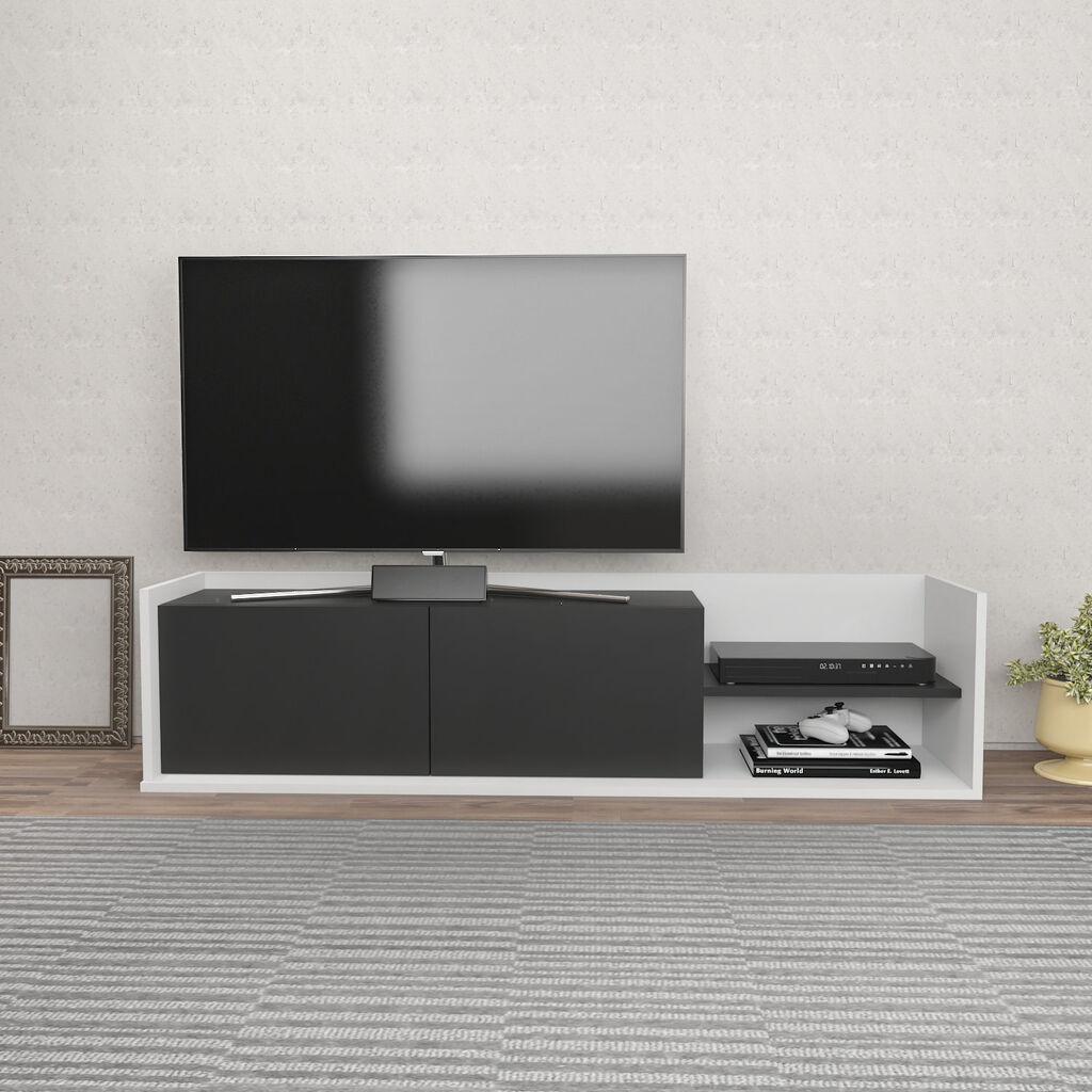 Hanah home TV Komoda Krog Belo-Antracit