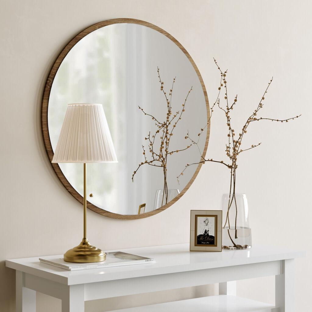 Hanah Home Okruglo ogledalo r90, Orah