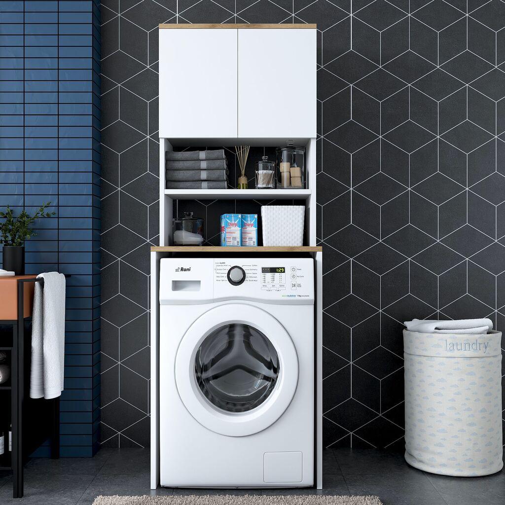 Hanah Home KD101 1950 Ormarić za veš mašinu, Beli