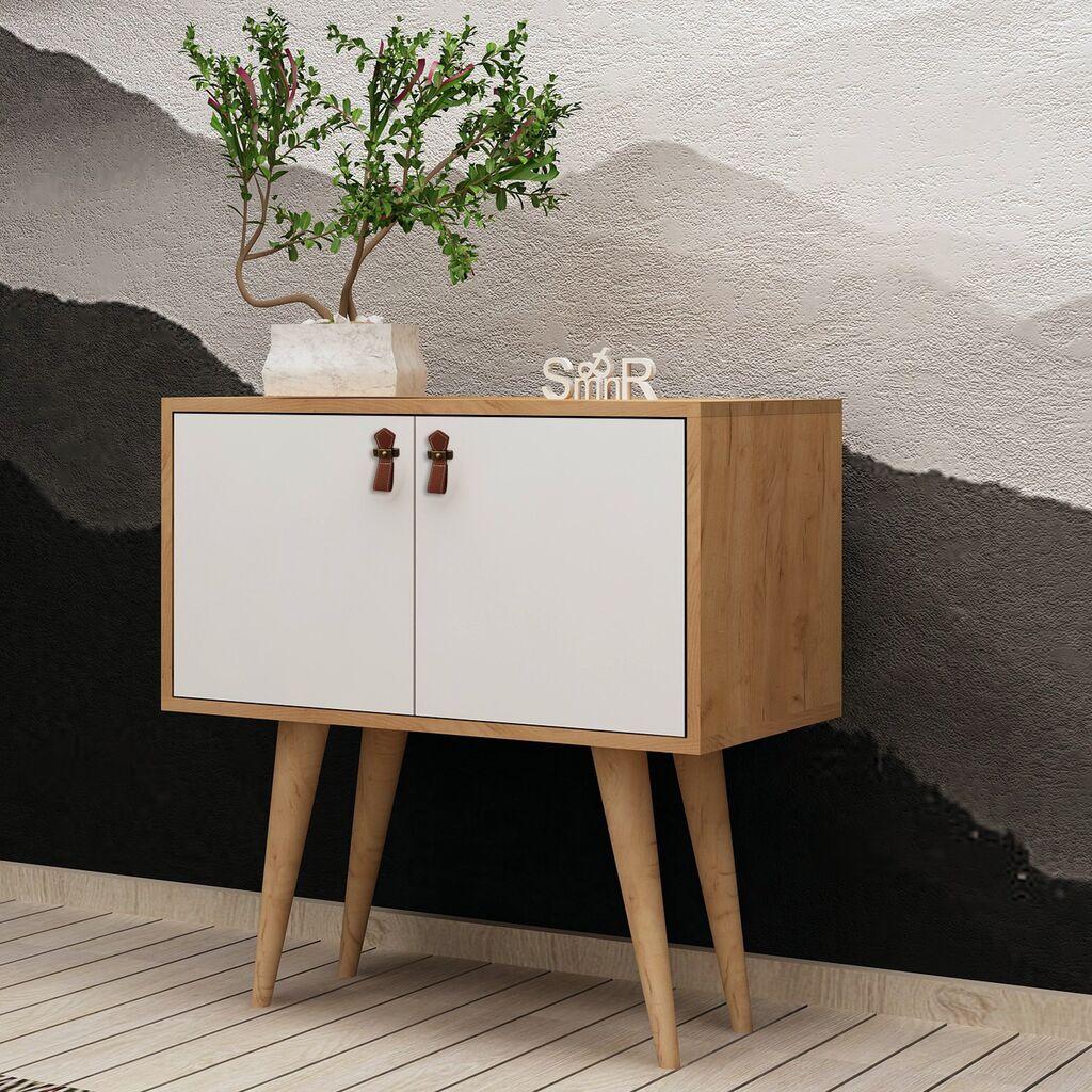 Hanah Home Komoda Rebecca 80x80x40cm Hrast-Bela