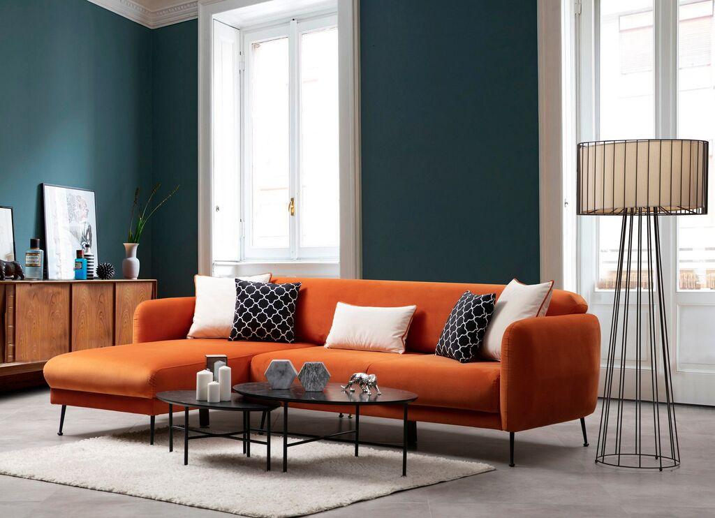 Atelier del Sofa Ugaona garnitura Sevilla 98x85x270cm Narandžasta