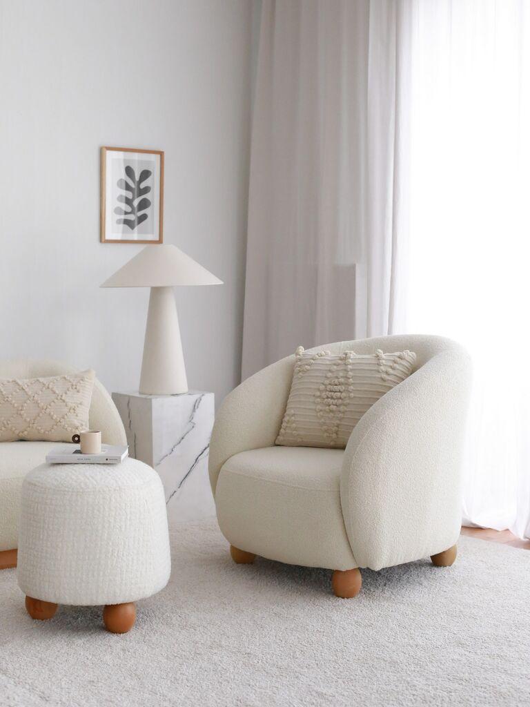 Atelier del Sofa Fotelja Slon 82x77x80cm Bela