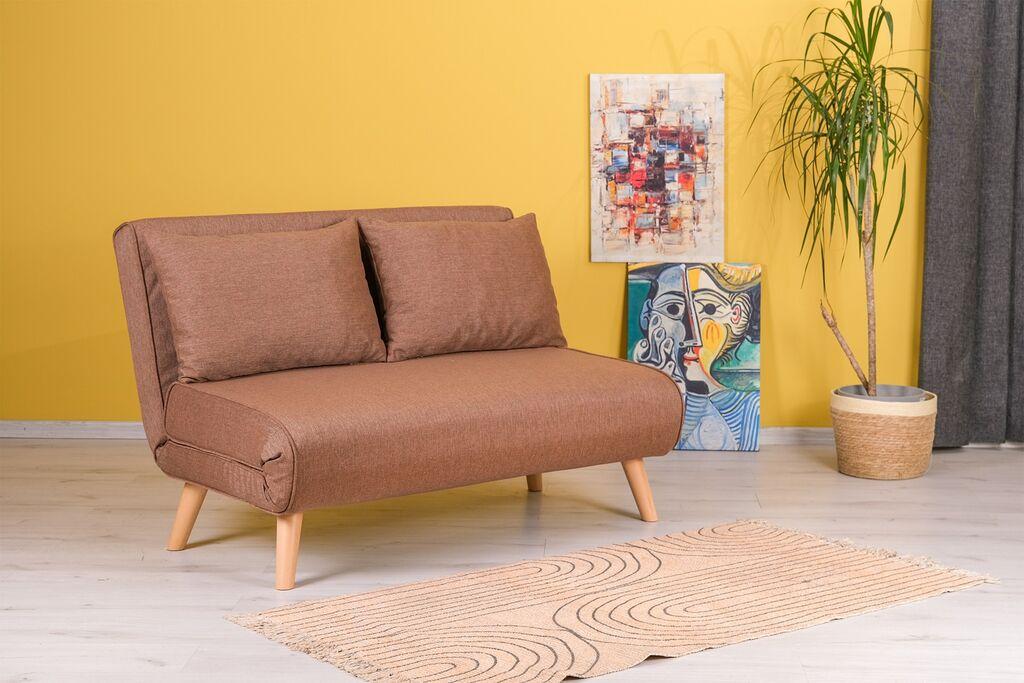 Atelier del Sofa Folde Sofa, 2 Sedišta, Braon