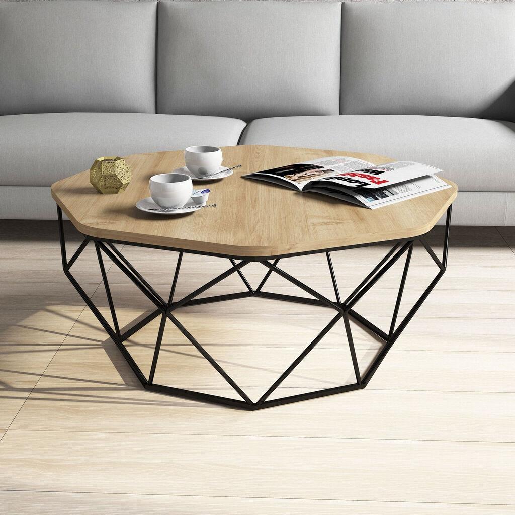Hanah Home Diamond Klub sto, 90x38x90cm, Hrast