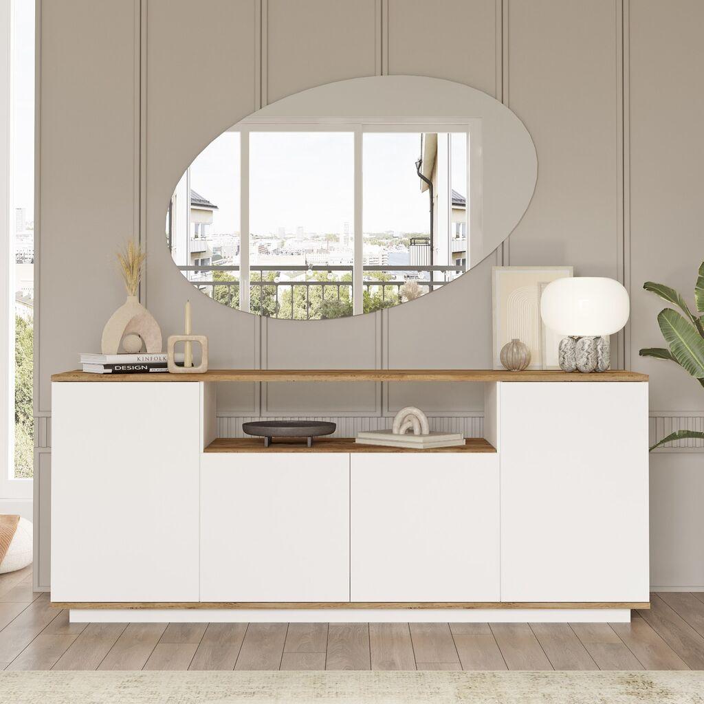 Hanah Home FR15 AW Komoda, Belo-Braon