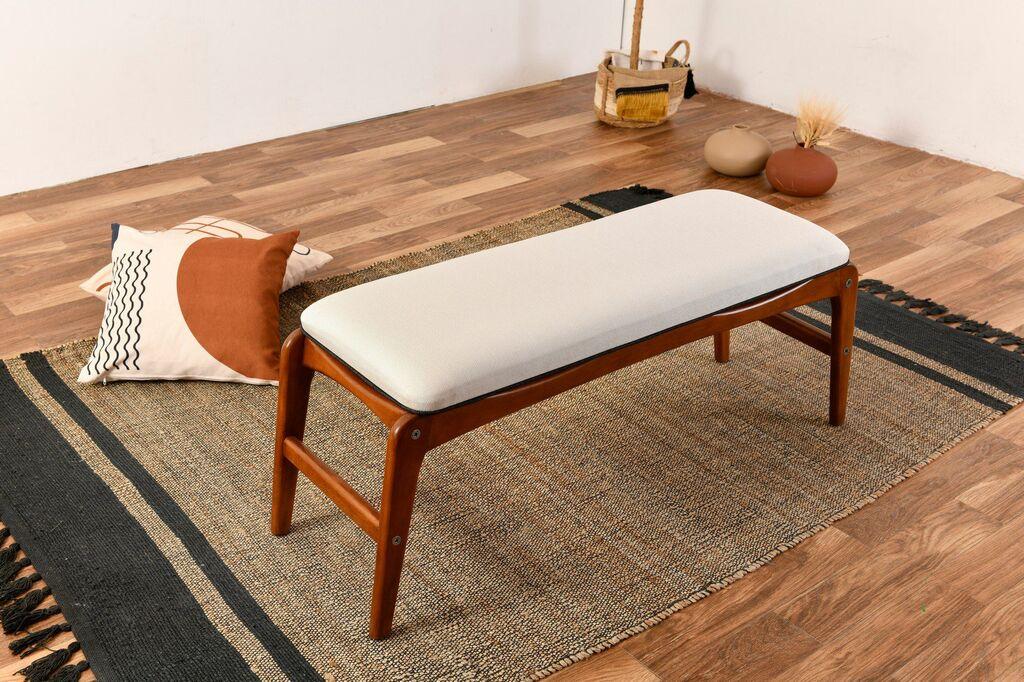 Hanah Home Touch Bench Trpezarijska klupa, Braon-bela