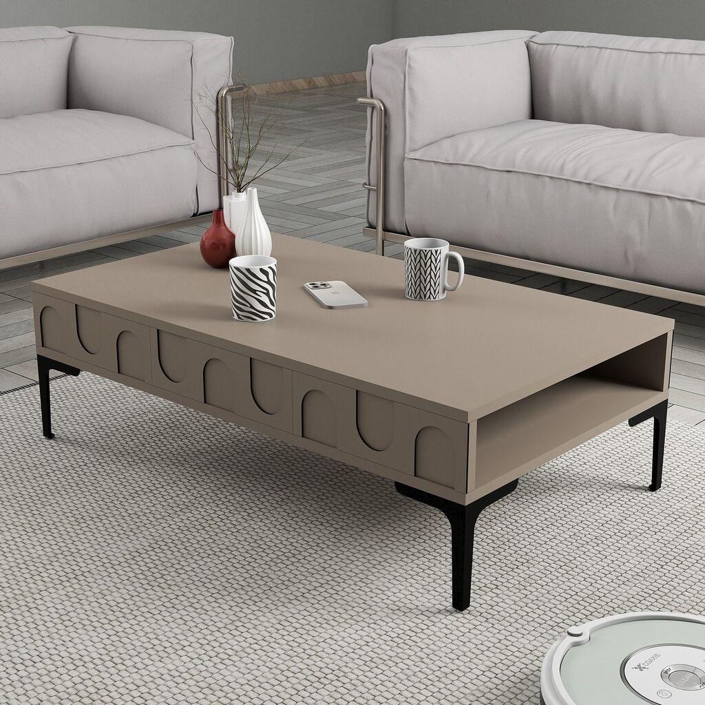 Hanah Home Klub sto Lyon 32 105x32,6x60cm Krem-Crni