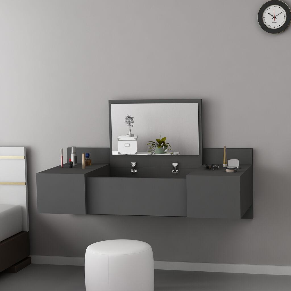Hanah Home Sto za šminkanje 100x33x39,1cm Antracit
