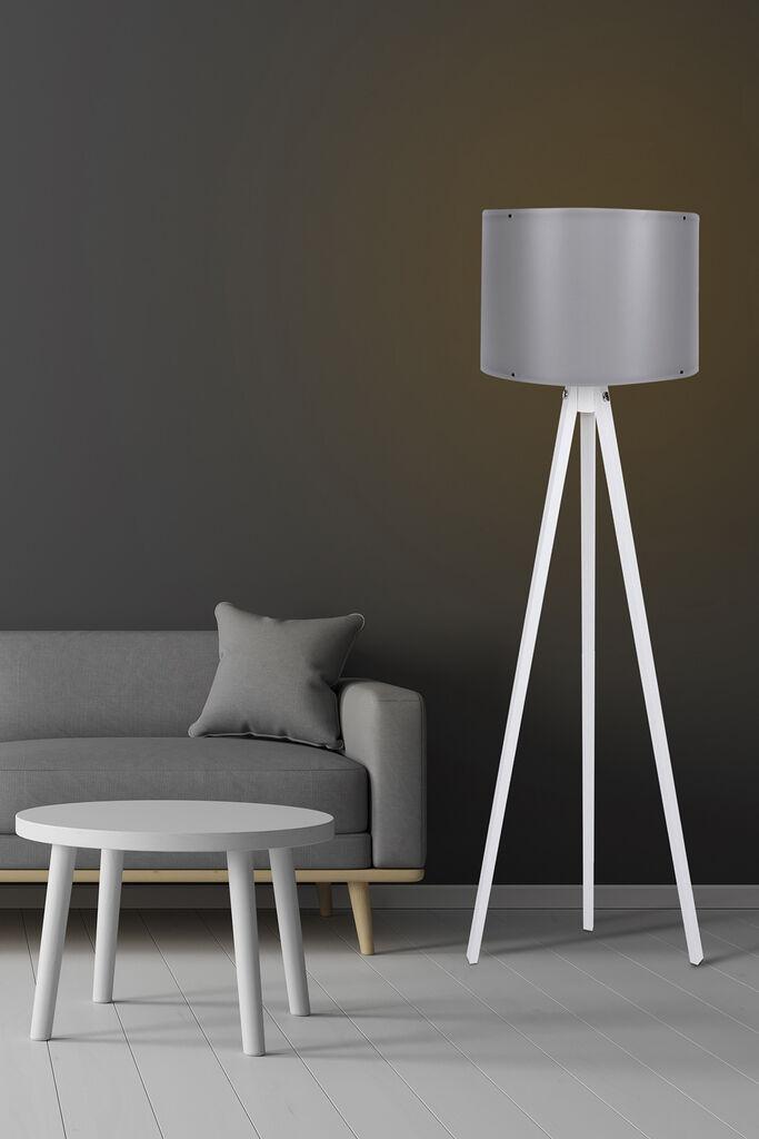 Opviq Podna lampa 106, Belo-siva