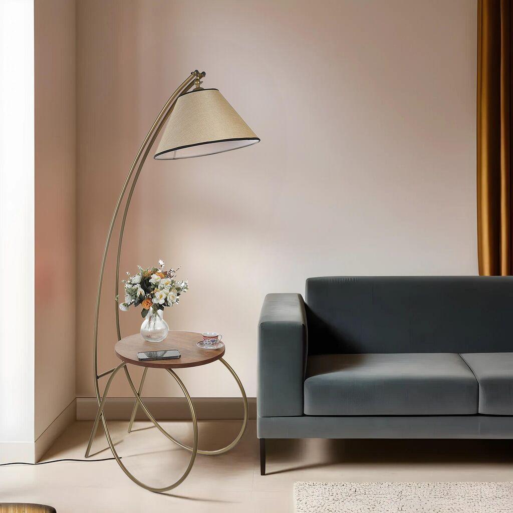 Opviq Podna lampa Guler, 165 cm, E27, Zlatne boje