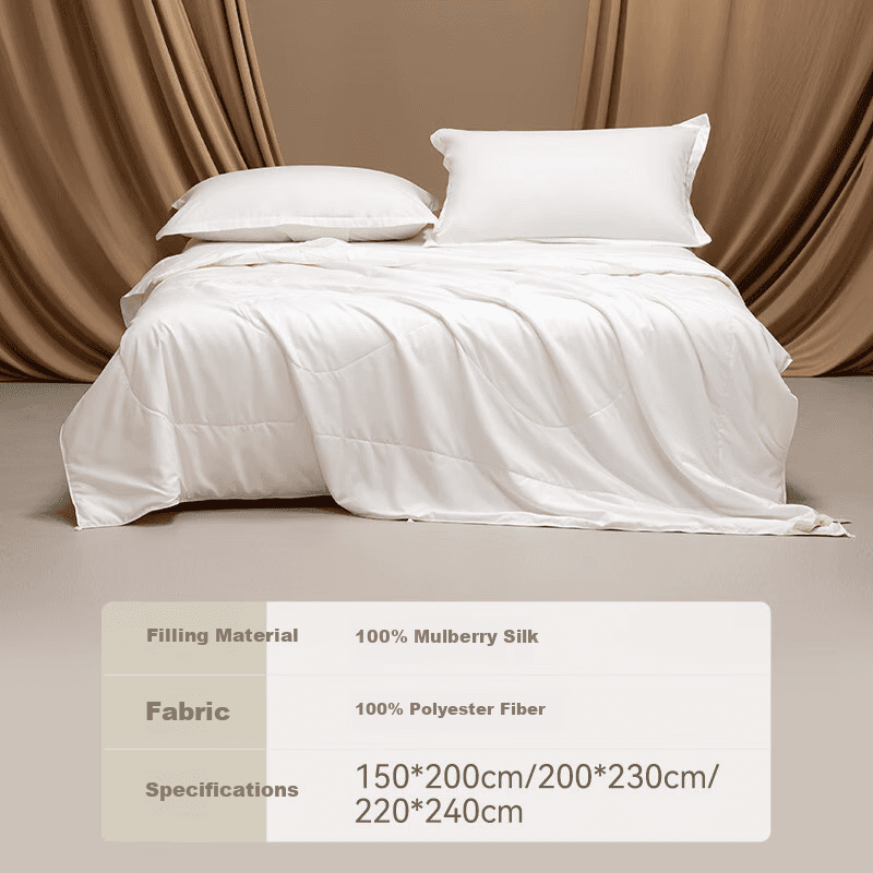 Silkqueen Svileni pokrivač, 200x230 cm, Beli