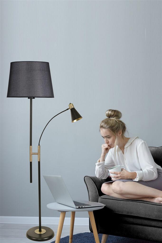 Opviq 534LUN4299 Podna lampa, Crna