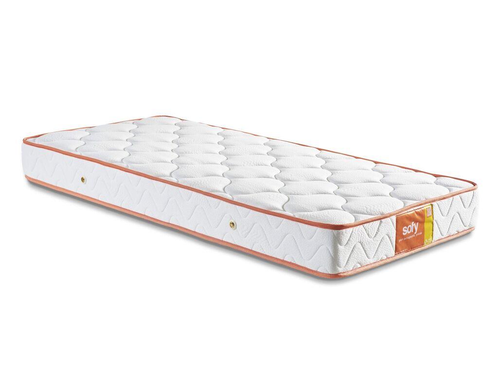 Hanah Home Dušek 90x20x190cm Belo-Narandžasti
