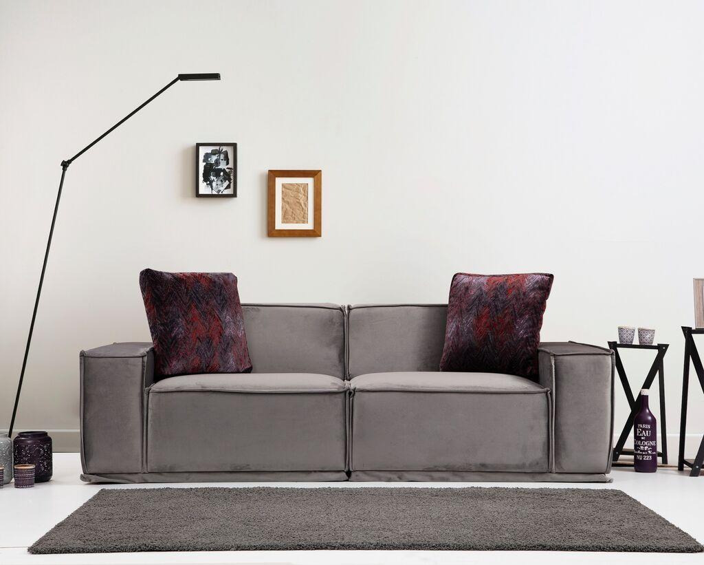 Atelier del Sofa Dvosed Lego 100x76x215cm Sivi