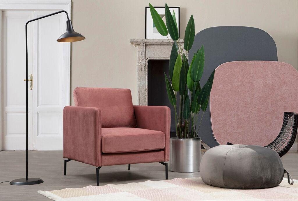 Atelier del Sofa Fotelja Sino 87x90x81cm Roze
