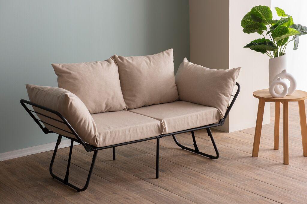 Atelier del Sofa Dvosed na razvlačenje Viper 2, 150x78x60cm, Krem