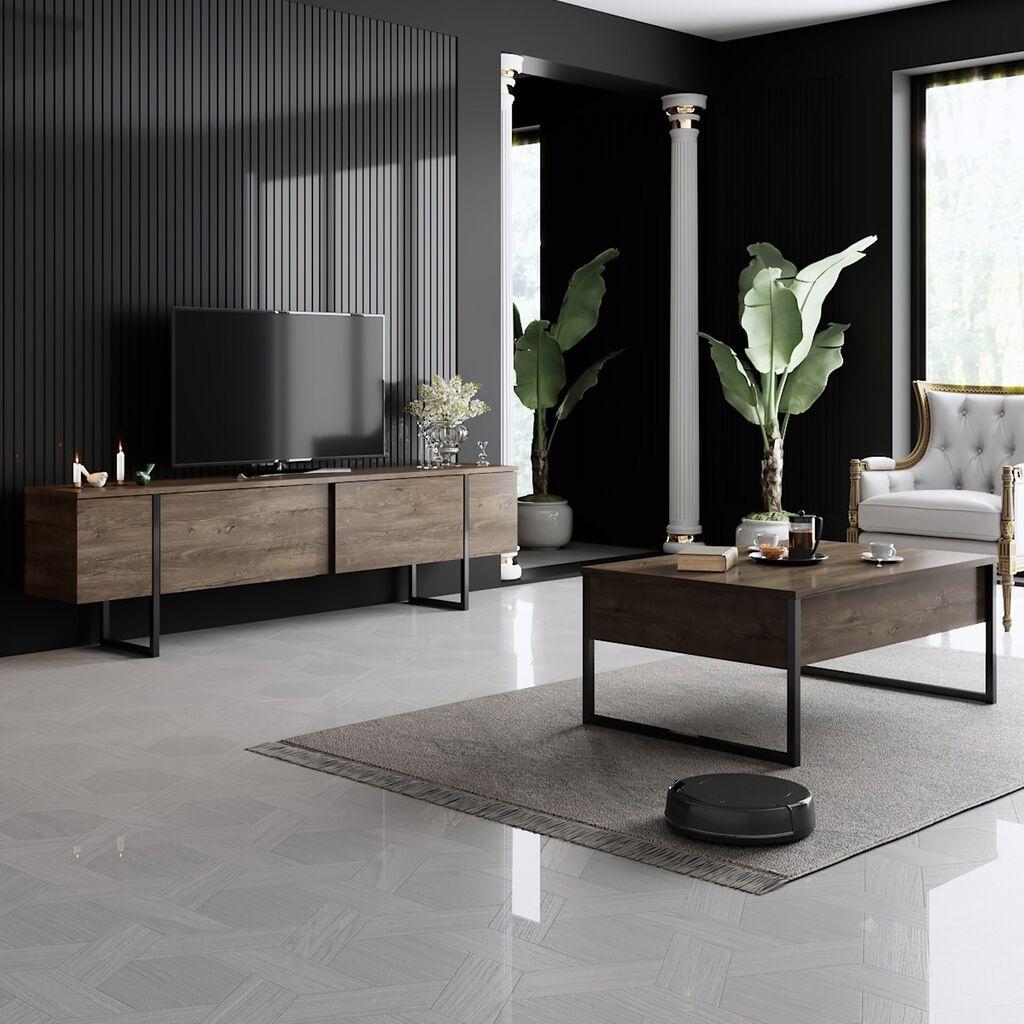 Hanah Home Set TV komoda i klub sto, Orah