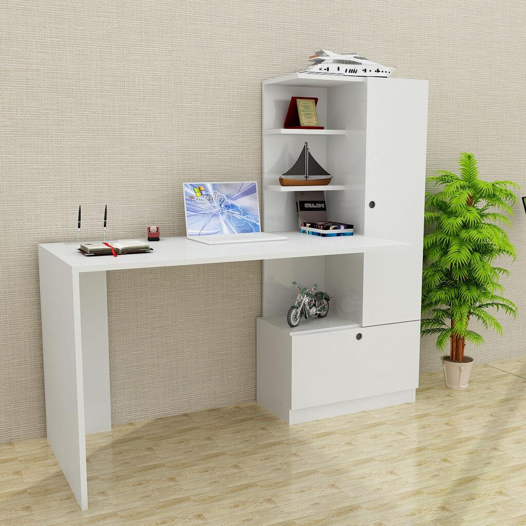 Hanah home Radni sto 120x73,8x61,8cm Beli