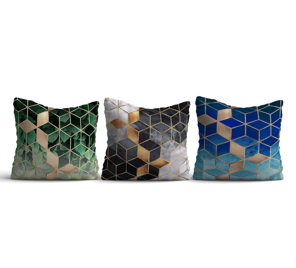 Aberto Design Set 3 jastuka 43x43cm Šareni