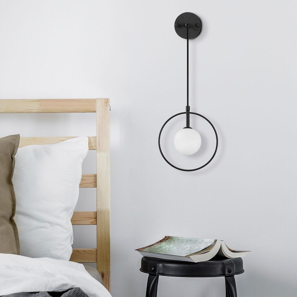 Opviq Zidna lampa, Crno-Bela