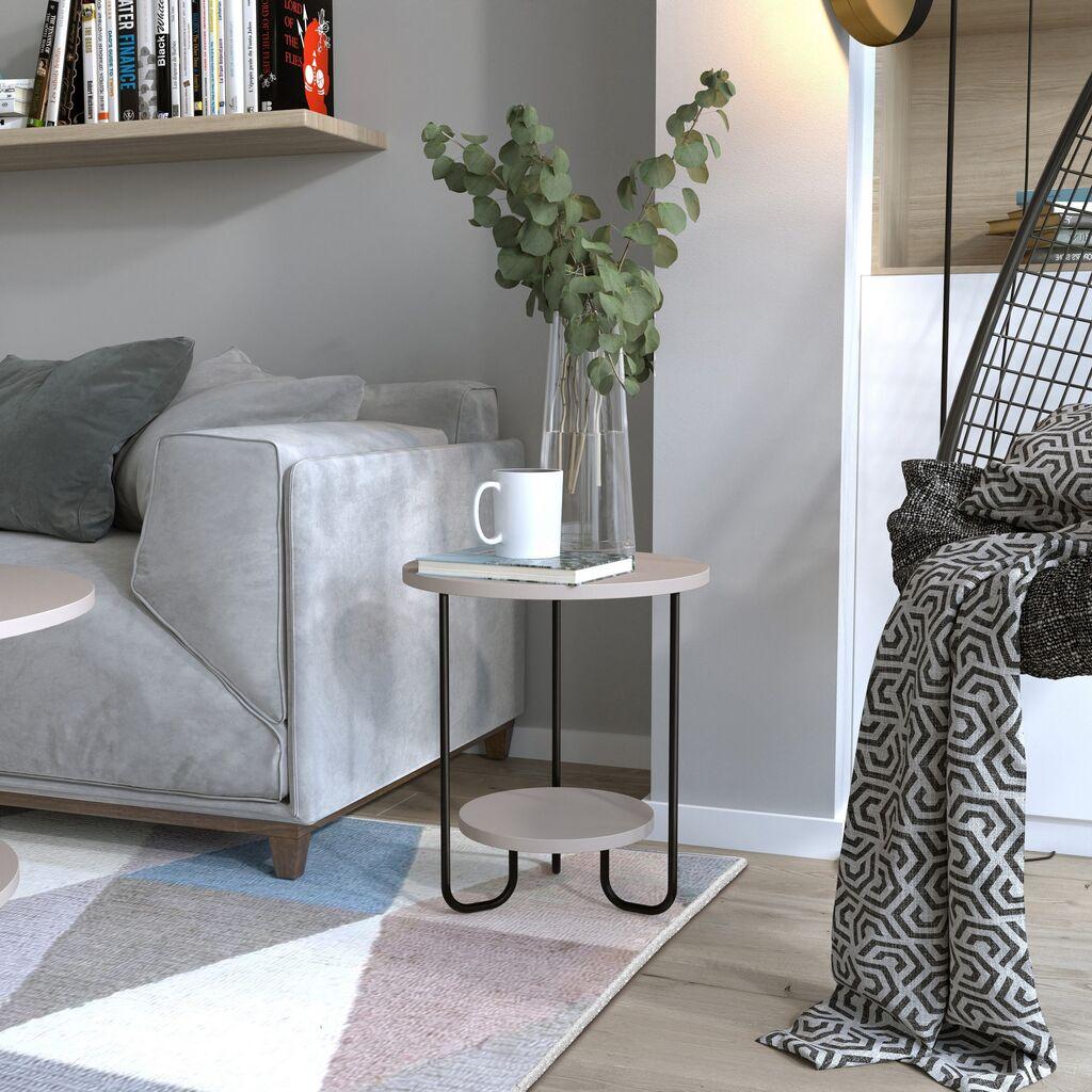 Hanah home Klub sto Corro 40x45x40cm Krem