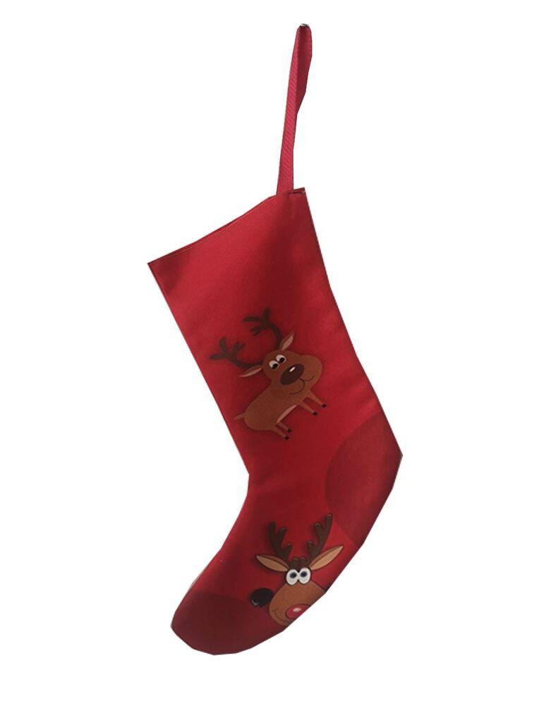 Aberto Design Novogodišnja ukrasna čarapa Crp003, 35x18 cm, Šarena