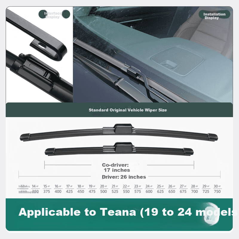 Xufeng Metlice brisača za automobil, 660 mm, 432 mm