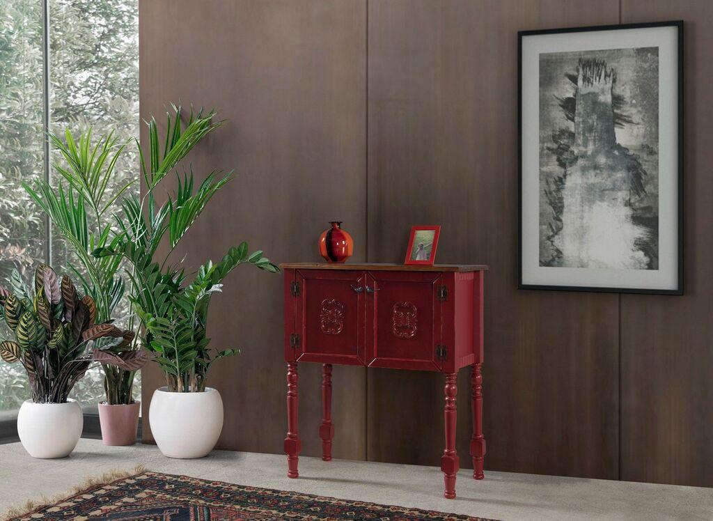 Hanah Home Ada Dresser Komoda, Crvena