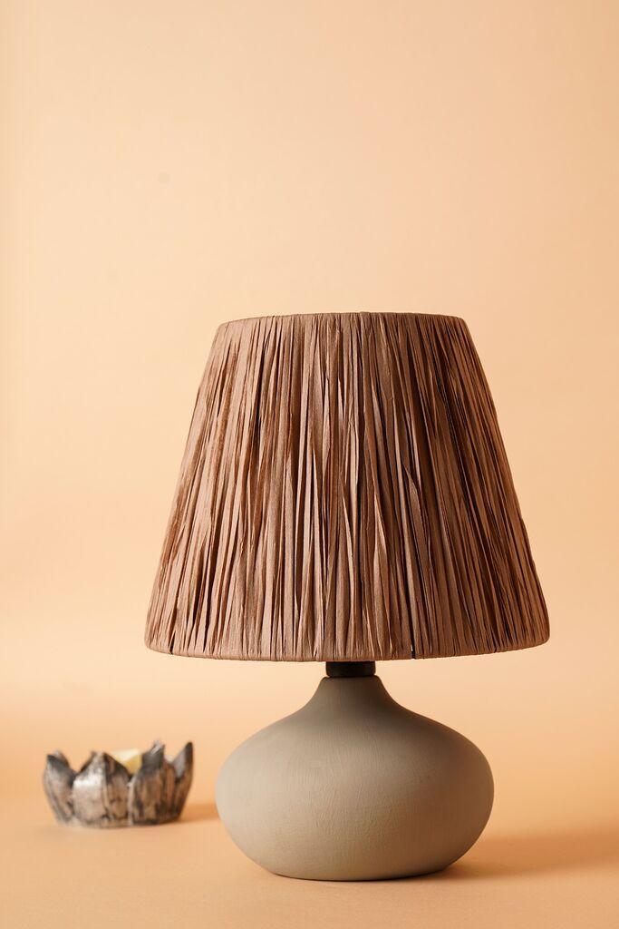 Opviq YL546 Stona lampa, Belo-Smeđa