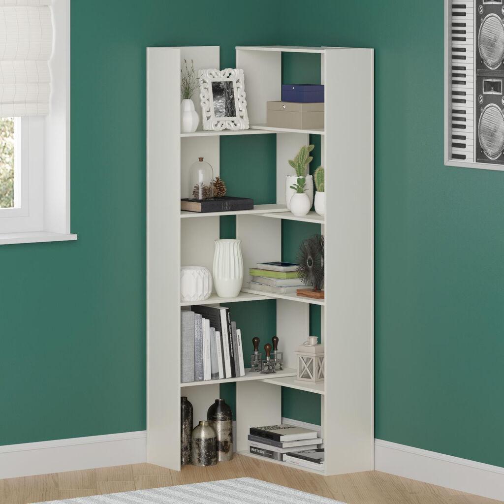 Hanah Home Save Polica za knjige, Bela