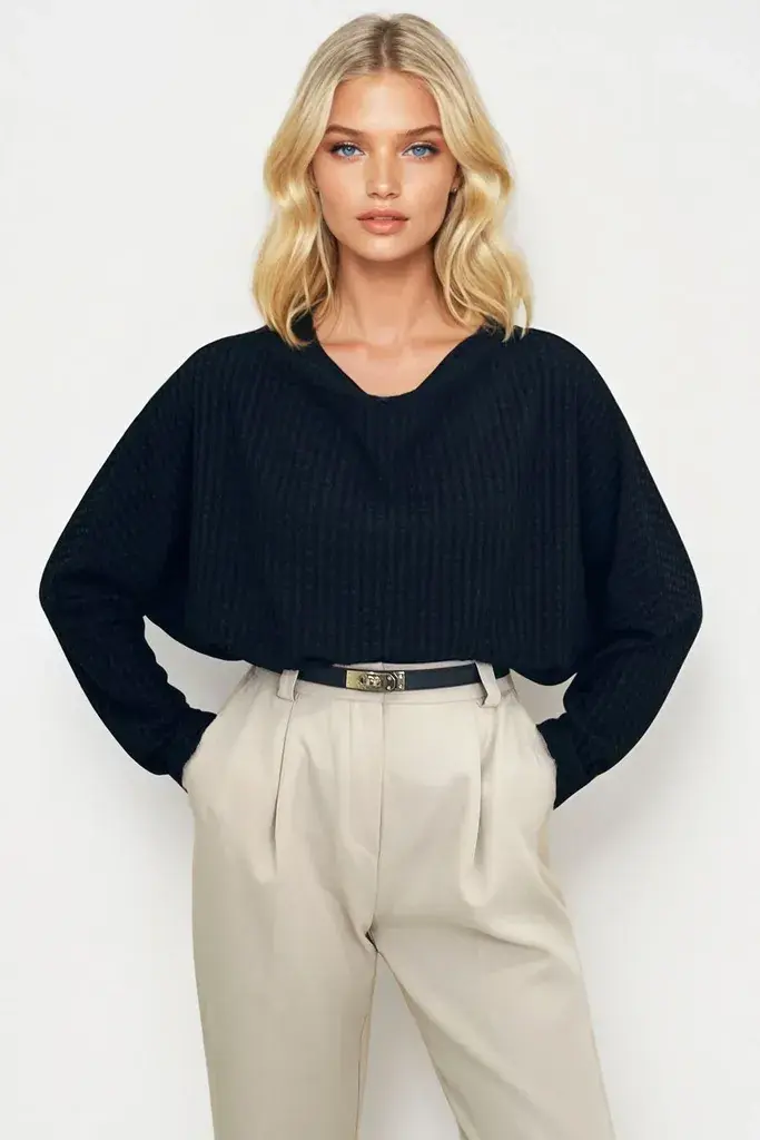 Trend Alacati Stili Ženska bluza dugih rukava Alc-X13126, Crna