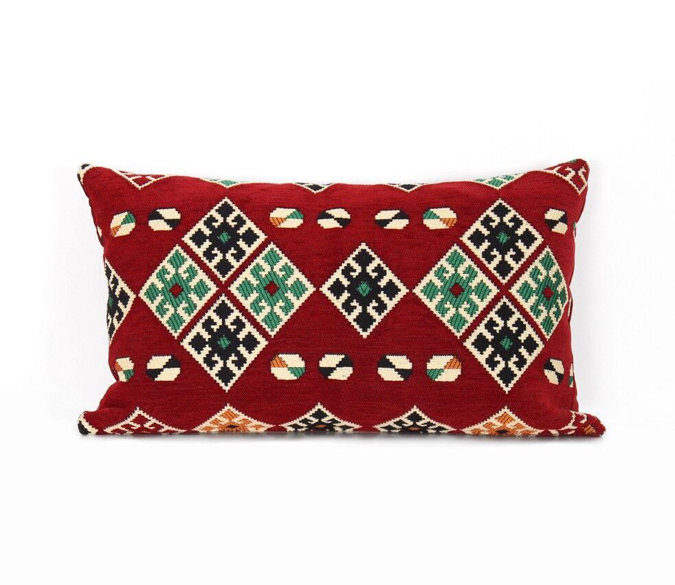 Aberto Design Esmeli v4 Red Dekorativni jastuk, 58 x 33 cm, Šareni