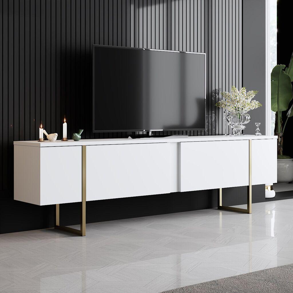 Hanah Home Luxe 1 618BLY1102 TV polica, Bela
