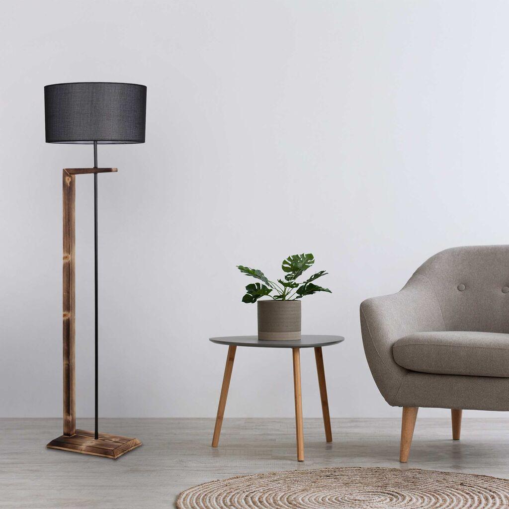 Opviq Podna lampa Menekse, 163 cm, E27, Tamnobraon